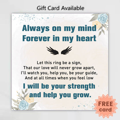 S925 Forever In My Heart Infinity Wings Ring