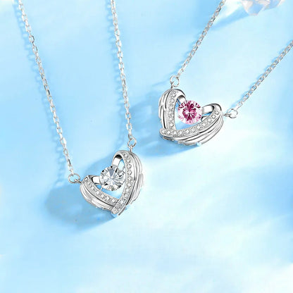 For Memorial-Guardian Heart Wings Necklace