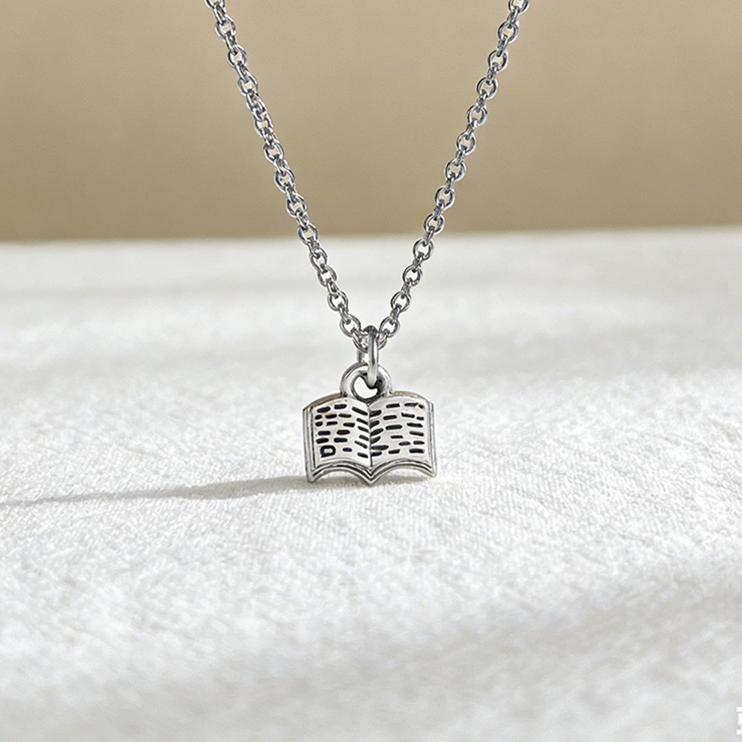 Open Book Necklace