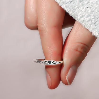 It's OK to Be Not OK Tiny Heart With Wings Ring