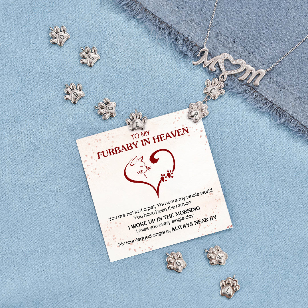My Angel Is Always Near By Personalized 1-6 Paw Furry Mom Necklace