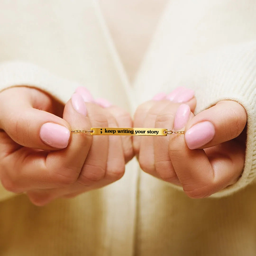 Suicide Prevention Awareness Engraved bracelet