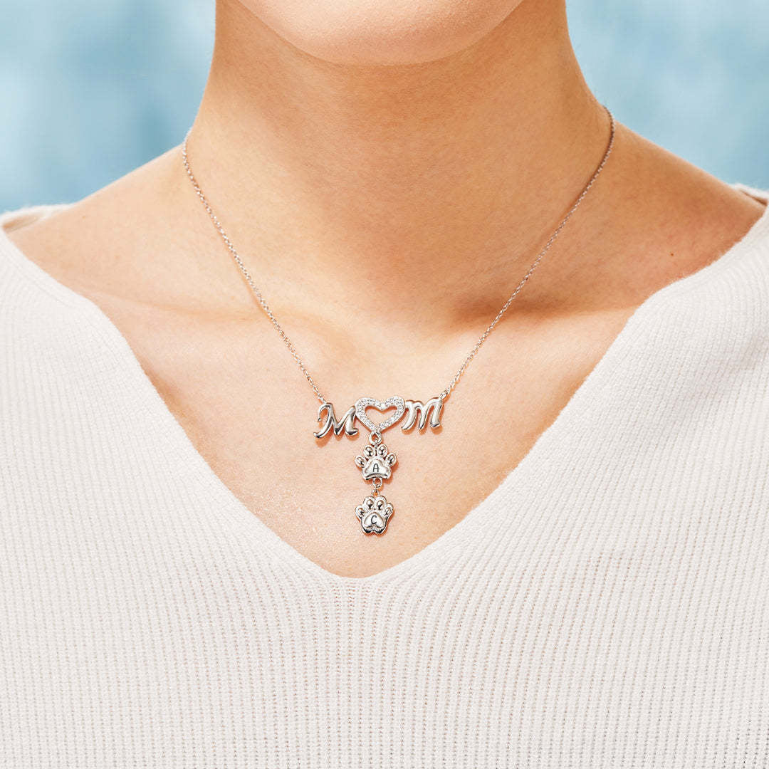 My Angel Is Always Near By Personalized 1-6 Paw Furry Mom Necklace