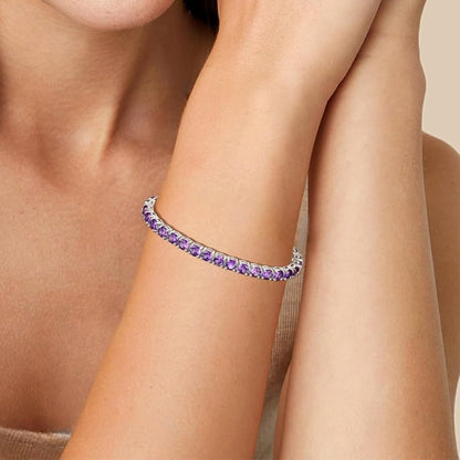 Alzheimer dementia awareness Purple Tennis Bracelet