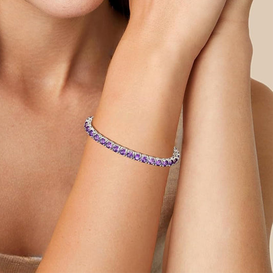 Alzheimer dementia awareness Purple Tennis Bracelet