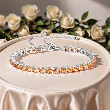 Multiple Sclerosis Awareness Orange Tennis Bracelet