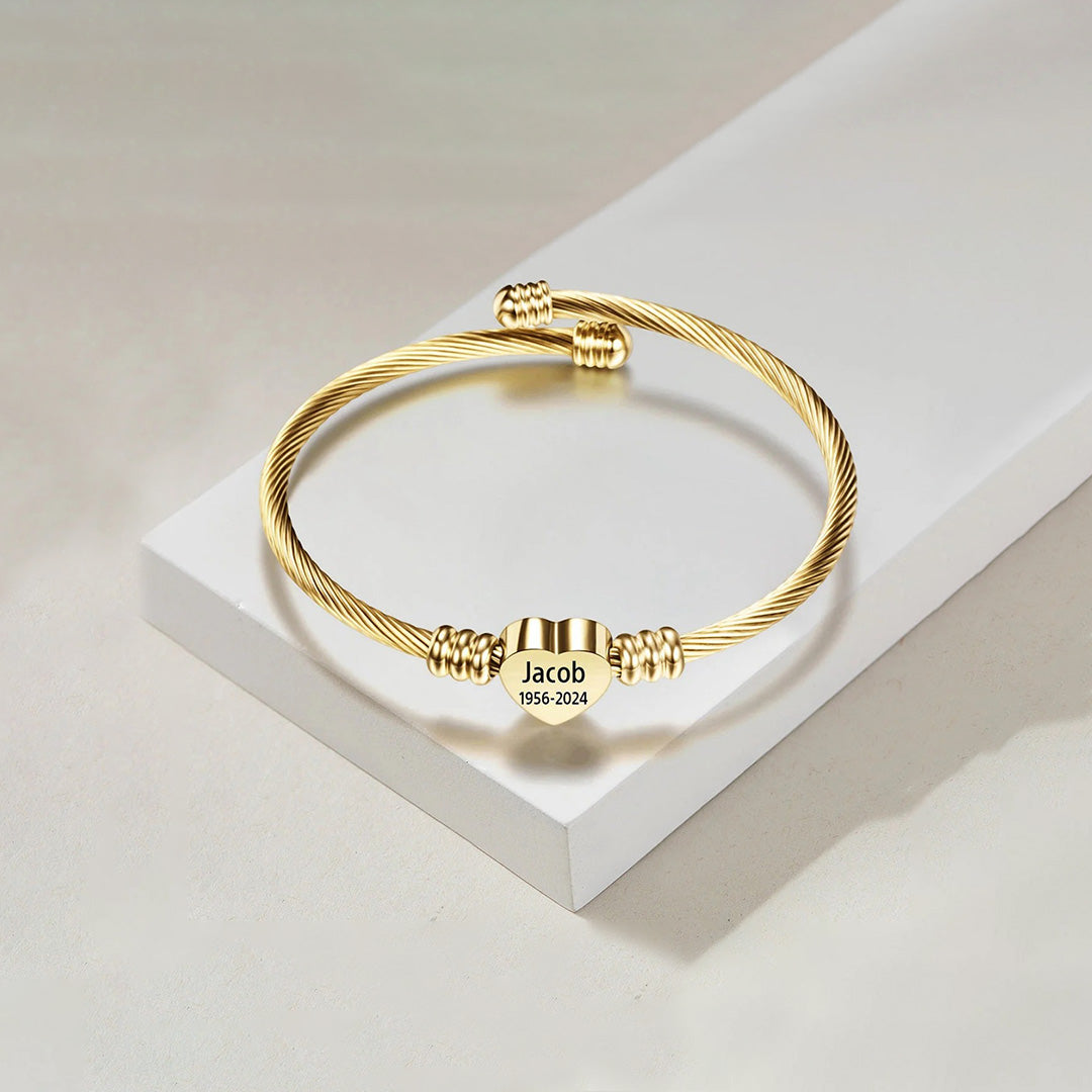 For Memorial - I’m a mother to a son Custom Name and Date Bracelet