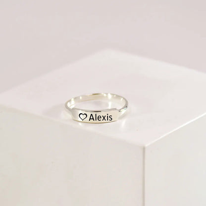 MISSING YOU ALWAYS- Love name customized horizontal ring