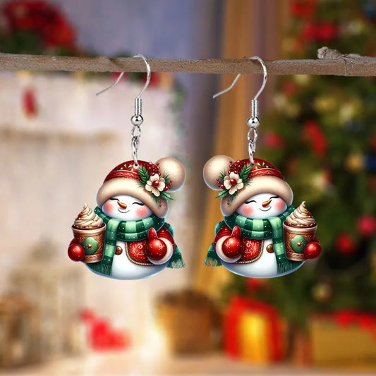 Snowman Ice Cream Earrings
