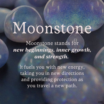 S925 New Beginnings Triangle Moonstone Necklace