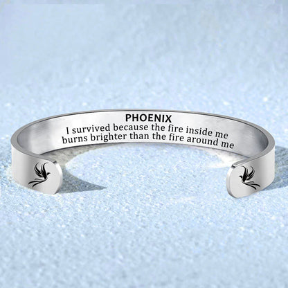 The Fire Inside Me  Burns Brighter Than The Fire Around Me Pheonix Bold Bracelet