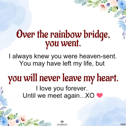 Over The Rainbow Bridge Pet Memorial Ring