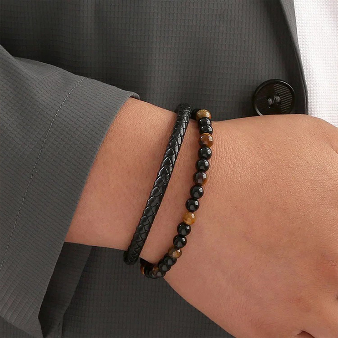 For Nephew- I am Always With You Tiger Eye Protection Beaded Bracelet