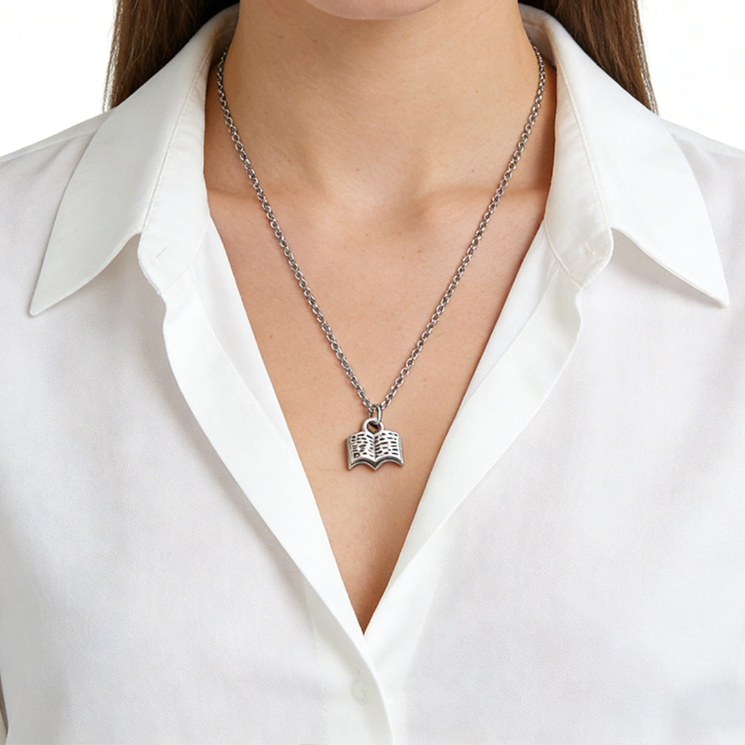 Open Book Necklace