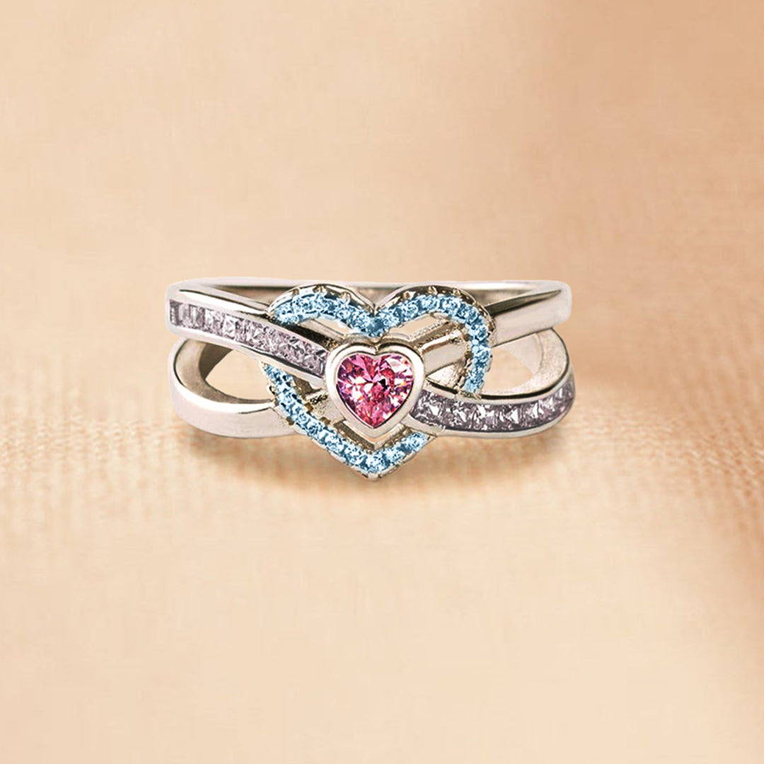 S925 A Heart for Angel Mamas Infinite Love Ring
