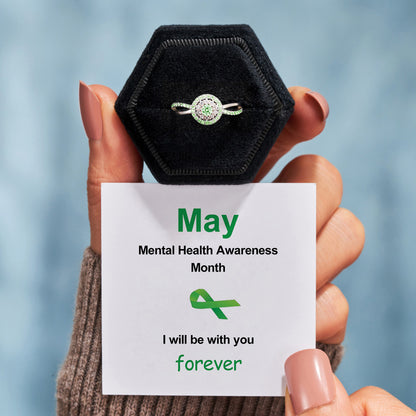 I will be with you forever-Green Circle Ring