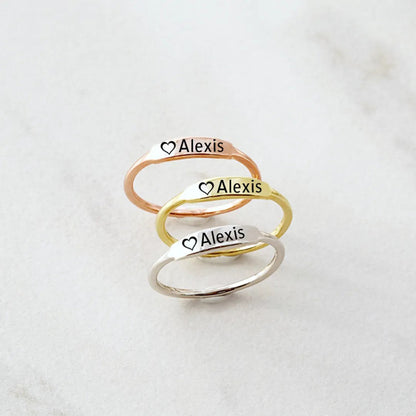 MISSING YOU ALWAYS- Love name customized horizontal ring