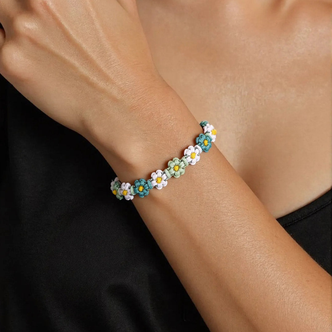 I think about you everyday -Daisy Braided Bracelet