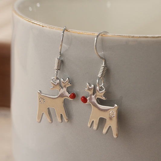 Red Nose Reindeer Earrings