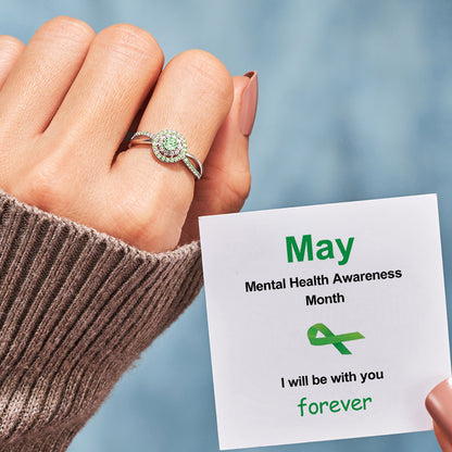 I will be with you forever-Green Circle Ring