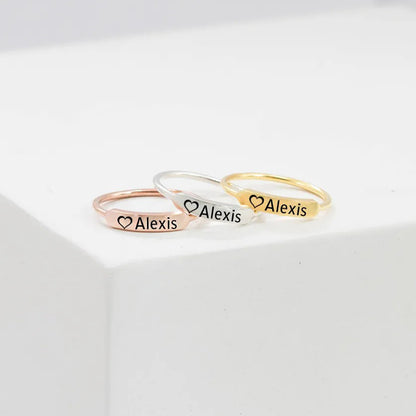 MISSING YOU ALWAYS- Love name customized horizontal ring