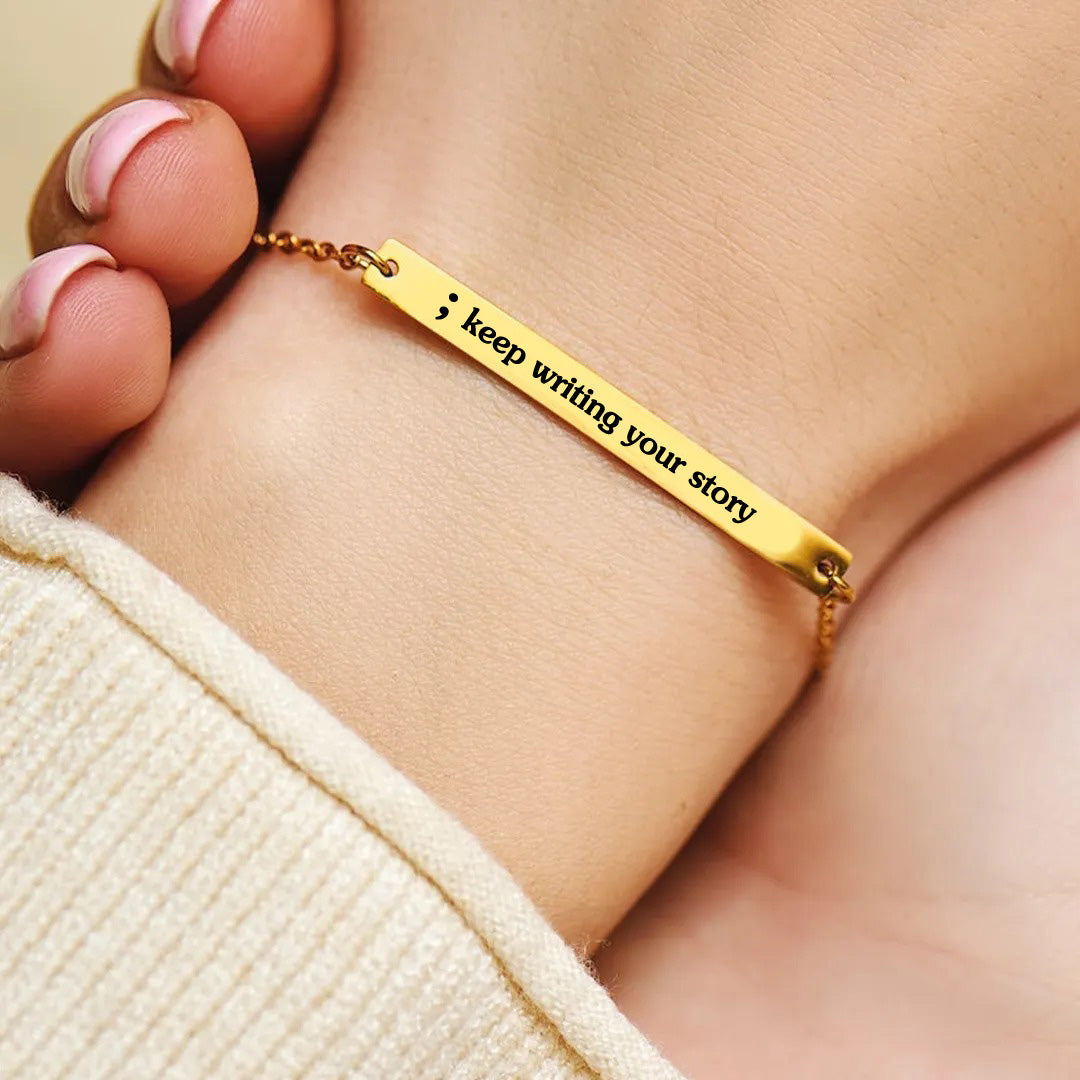 Suicide Prevention Awareness Engraved bracelet