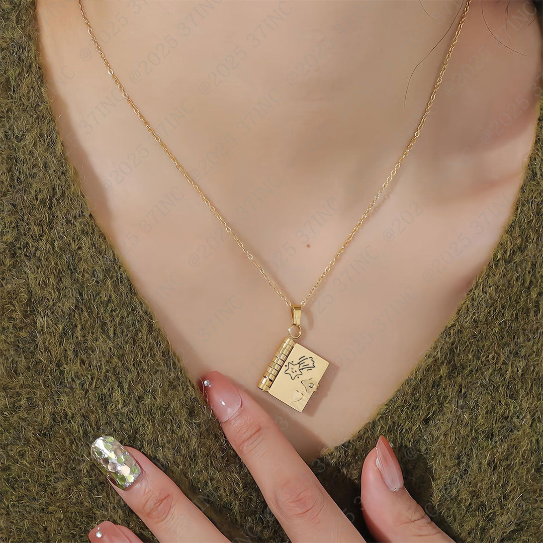 For Daughter-in-law - I Love You With All My Heart Book Necklace