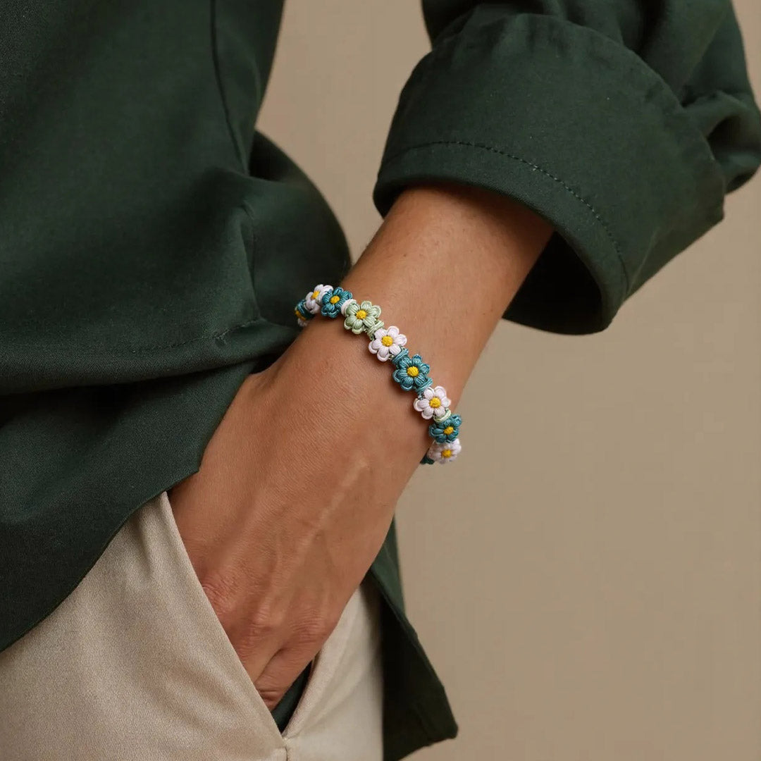 I think about you everyday -Daisy Braided Bracelet