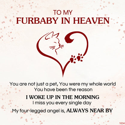 To My Furbaby in Heaven-Pet paw print heart three-layer stacking name customized ring