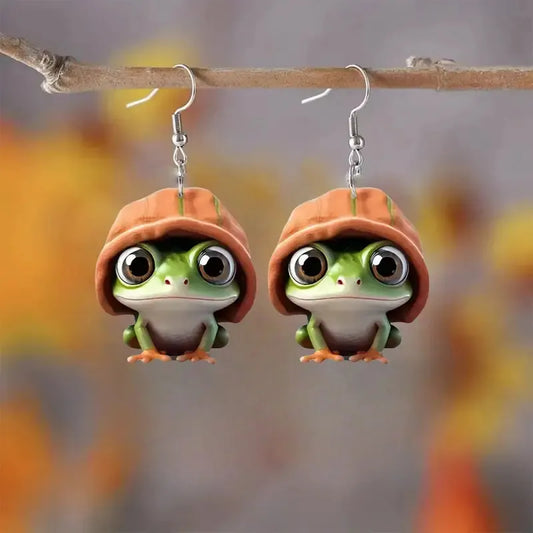 Christmas Frog Earrings