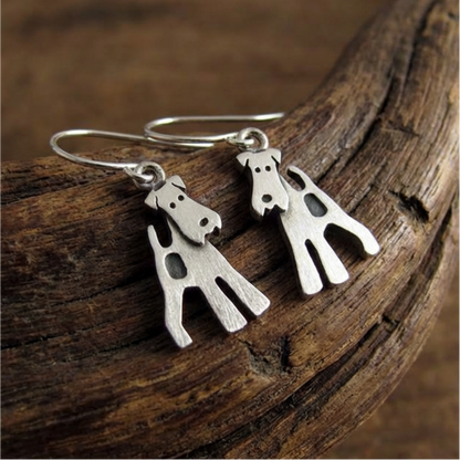 Vintage Wire Fox Terrier Earrings