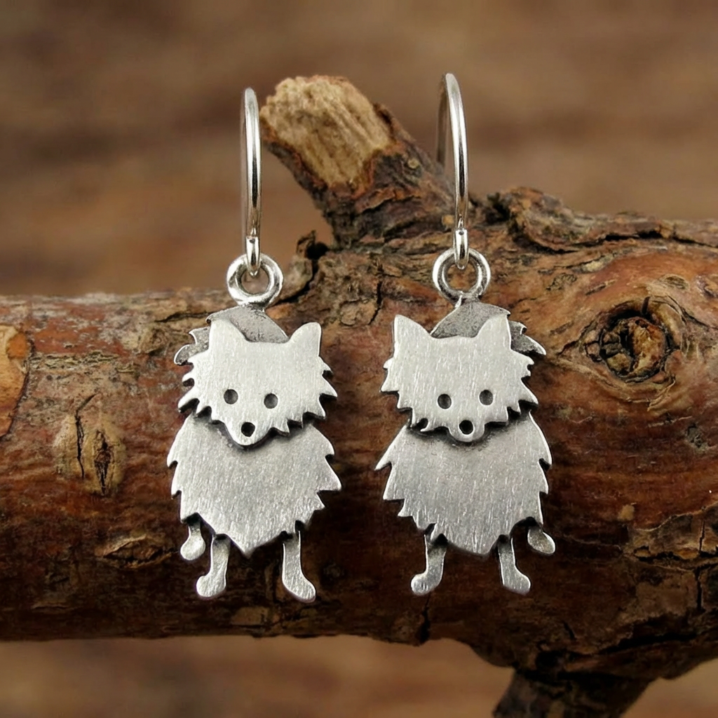 Tiny Pomeranian Earrings