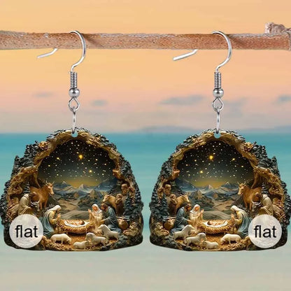 Christmas Jesus Birth AcrylicEarrings