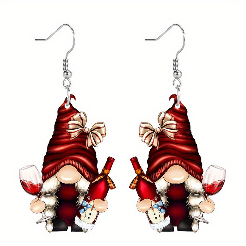 Christmas Dwarfs and Santa Claus Earrings
