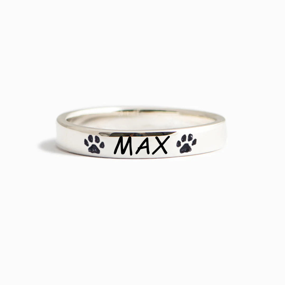 For Dog Mom - Personalized Pet Name Ring