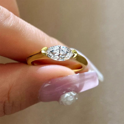 A self-reminder You are still enough Oval Inlaid Diamond Ring