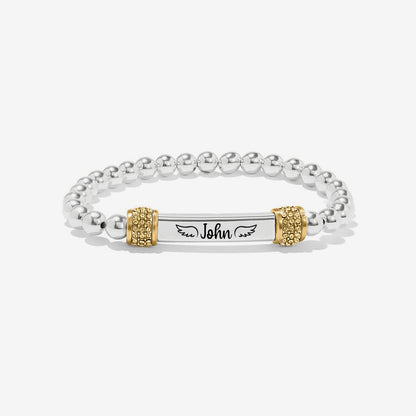 For Memorial -  Missing You Always Custom Name Bead Bracelet