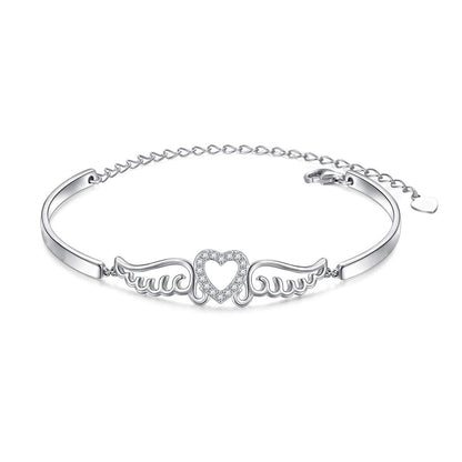 For Memorial - Even Death Can't Stop Me From Loving Him Wings Bracelet