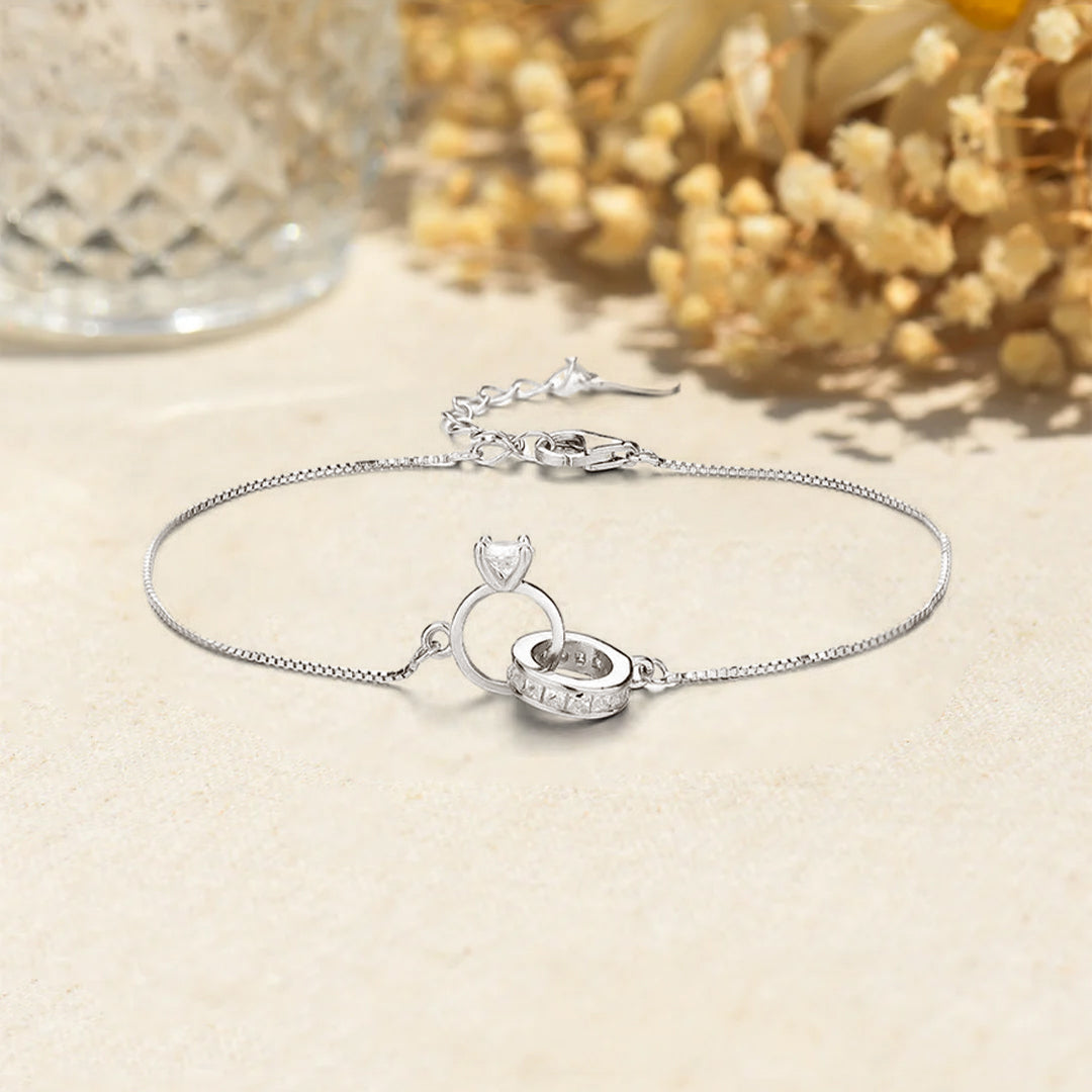 To My Better Half - I Love You Forever and Always Interlocking Bracelet