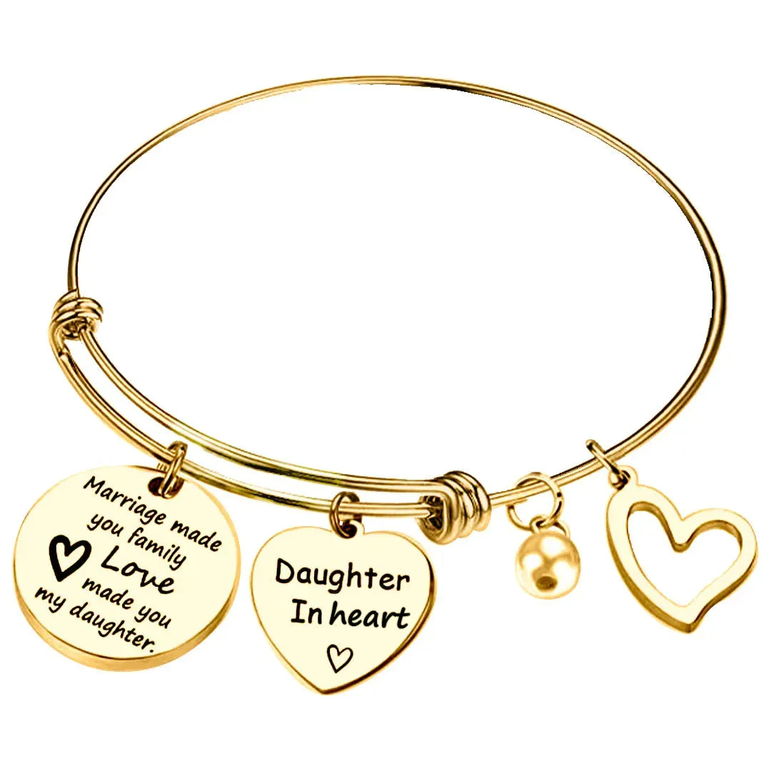 [⚡49% OFF] InspiringJewel For Daughter-in-law - Marriage Made You Family Love Made You My Daughter Bangle Bracelet