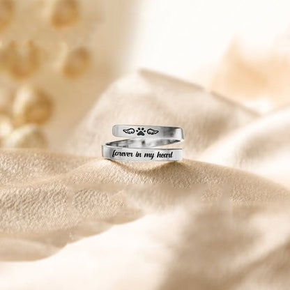 "Angel's Companion" Forever In My Heart Pet Memorial Twist Ring
