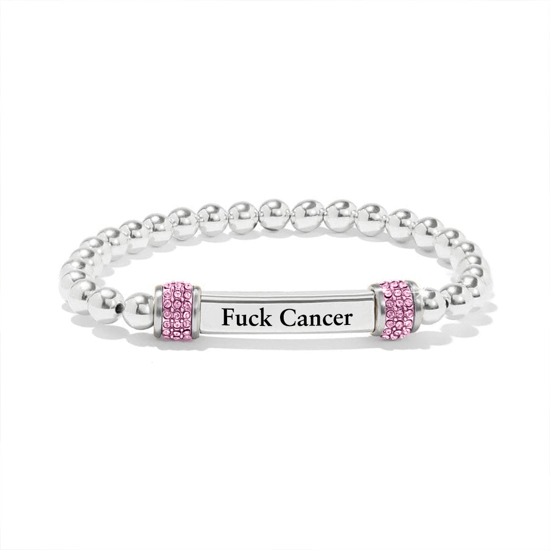Raise Awareness Of Breast Cancer Pink Bead Bracelet