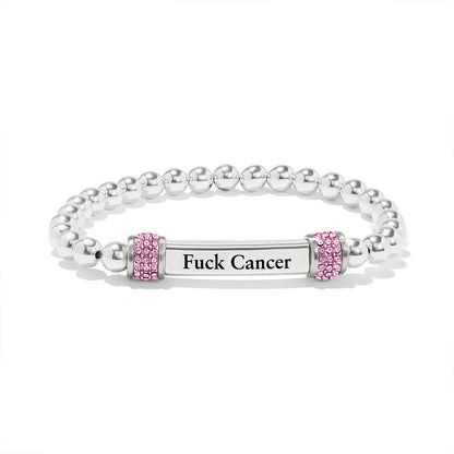 Raise Awareness Of Breast Cancer Pink Bead Bracelet