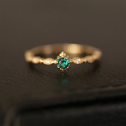 It's OK To Not Be OK Emerald Dainty Ring
