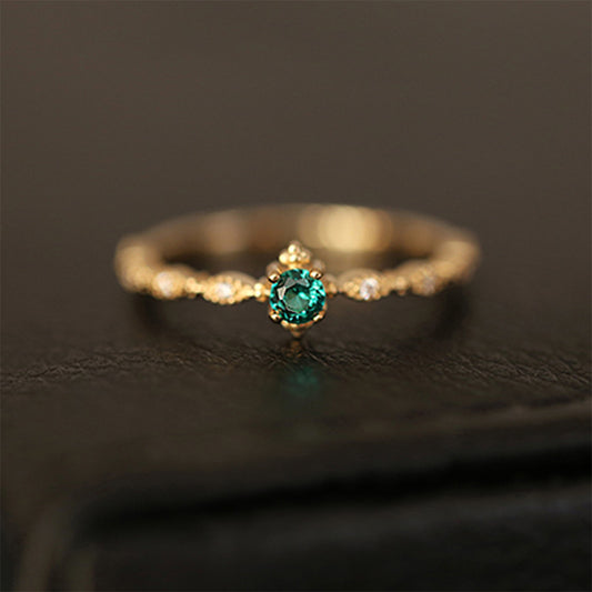 It's OK To Not Be OK Emerald Dainty Ring
