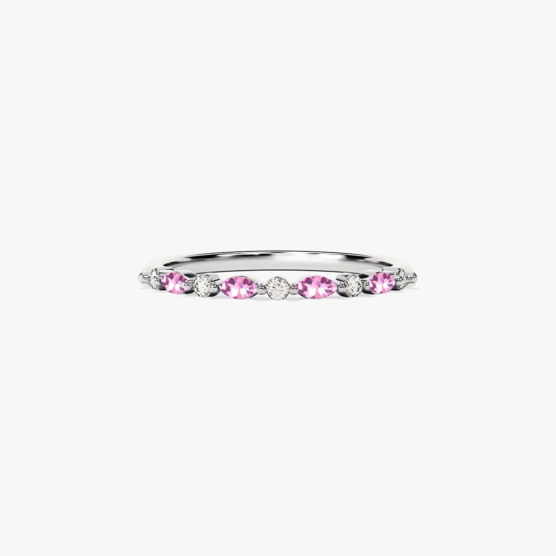I Am Enough Pink Marquise Ring