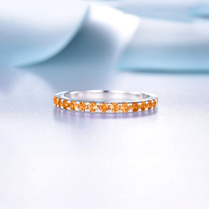 Multiple Sclerosis Awareness Orange Half Eternity Ring