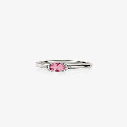 Breast Cancer Awareness-I wear pink for myself diamond thin ring