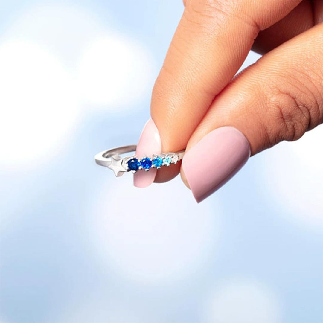 To my daughter-in-law-Gradient Blue Star Ring