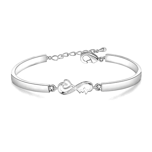 For Granddaughter/Daughter - Unbreakable connections are forged with love Infinity Heartbeat Bracelet